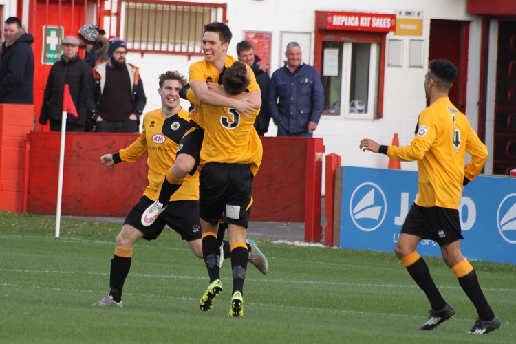 Celebrating the first goal