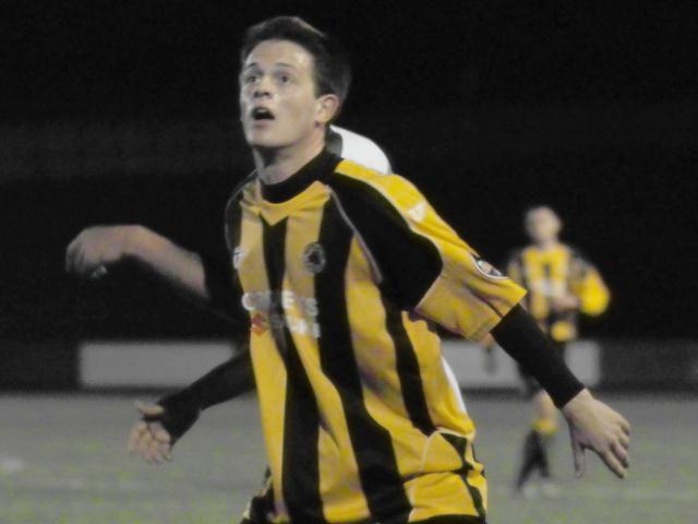 Marc Newsham waits for a cross