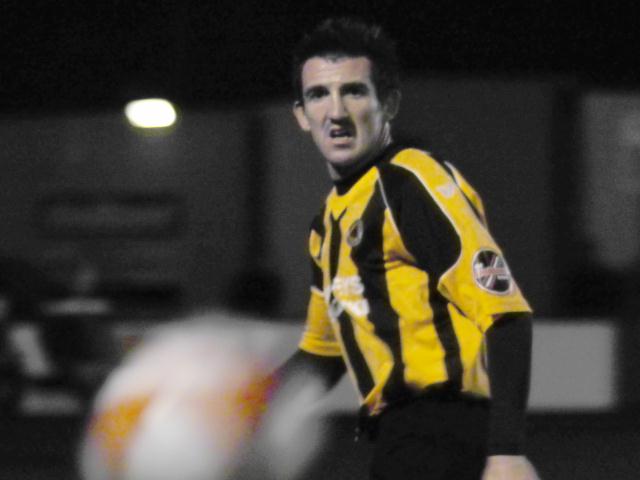 Jamie Clarke watches the ball