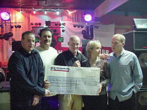 Paul Bastock gets cheque for testimonial fund