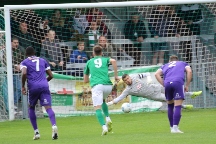 Boston go one down from the penalty spot