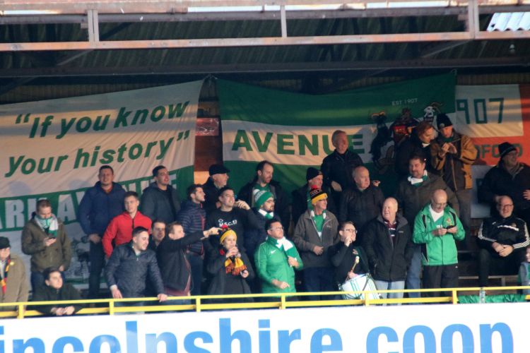 The Bradford Park Avenue fans don't go wild