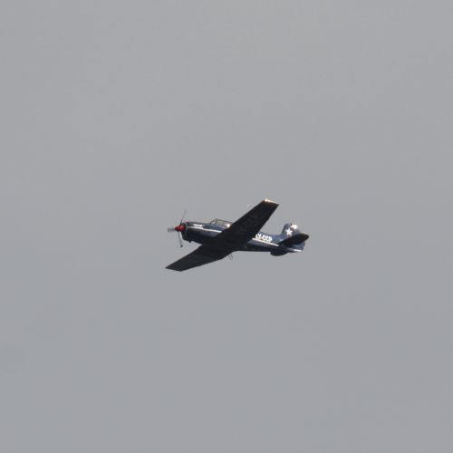 A Yak-18T flew over York Street