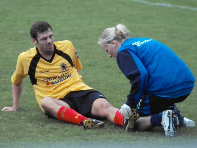 Ollie Ryan receives treatment