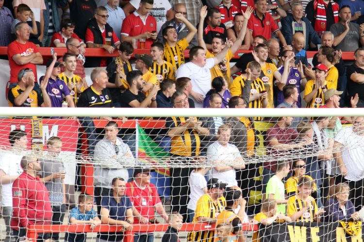 The Boston fans go wild