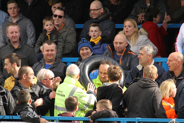 Boston fans have some fun with inflatables