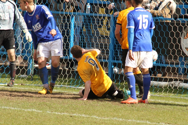 Dayle Southwell scores Boston's fourth goal from close range