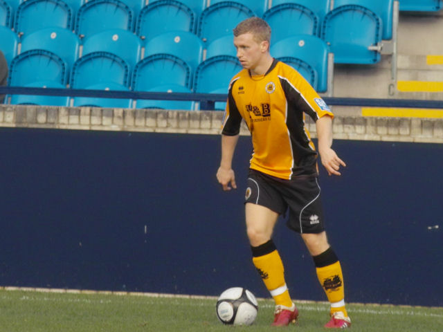 Jamie Yates gets ready to cross