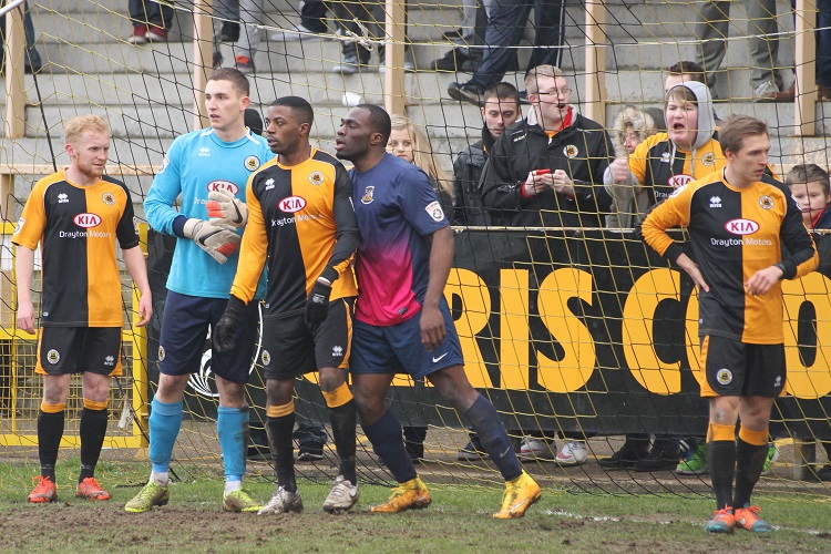 Rene Steer defends the line