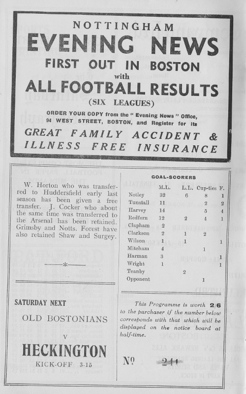 Programme Page 6 - 1937/8