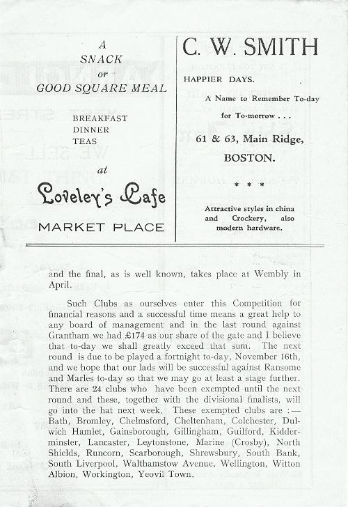 Programme Page 3 - 1946/7