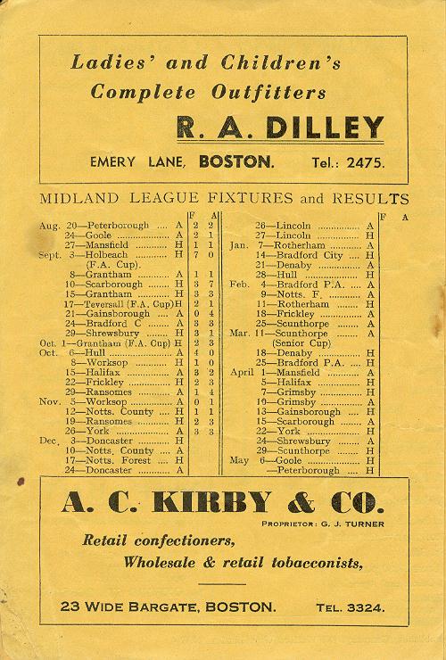 Programme Page 6 - 1949/50
