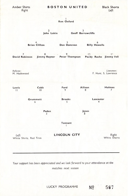 Programme Page 3 - 1966/7