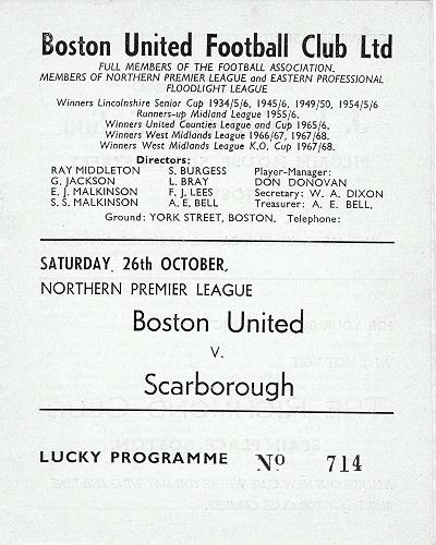 Programme Page 3 - 1968/9