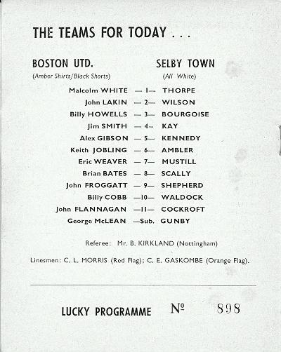 Programme Page 8 - 1970/1