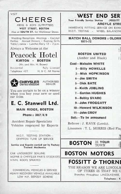 Programme Page 6 - 1971/2