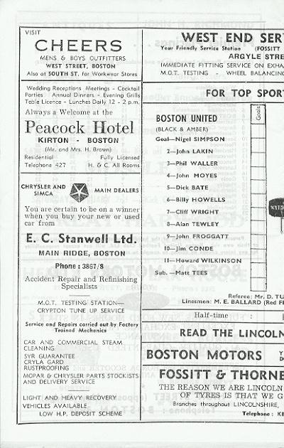 Programme Page 6 - 1973/4