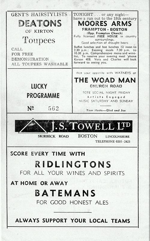 Programme Page 12 - 1974/5