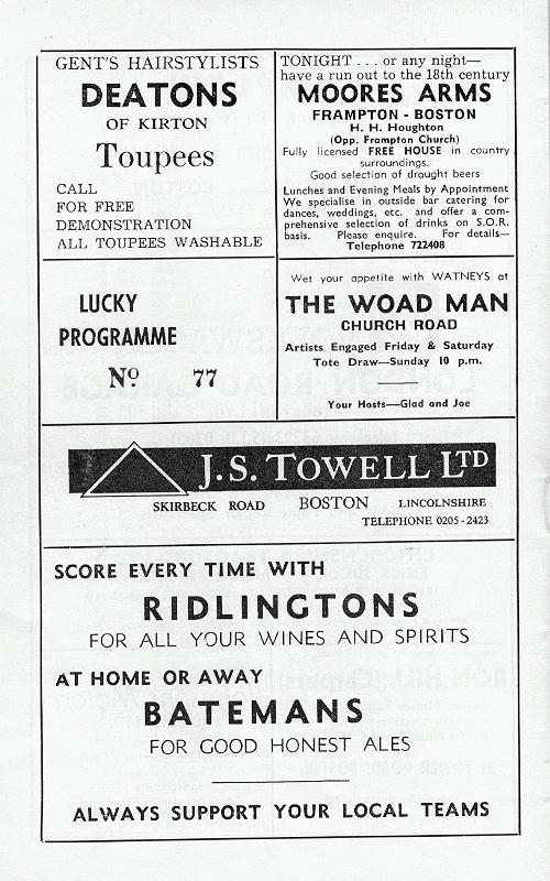 Programme Page 16 - 1975/6