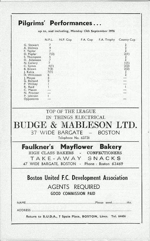 Programme Page 10 - 1976/7