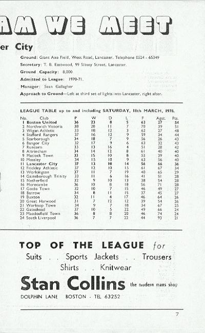 Programme Page 9 - 1977/8