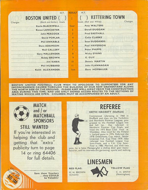 Programme Page 16 - 1980/1