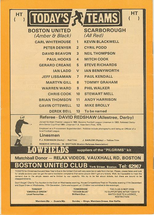 Programme Page 20 - 1986/7