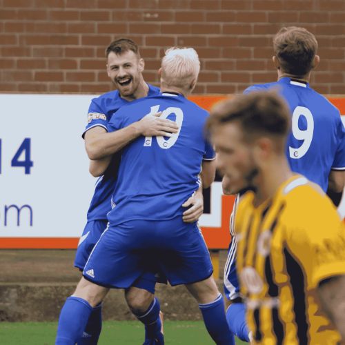 Peterborough Sports' players celebrate