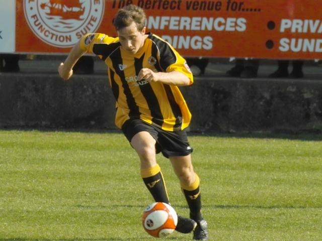 Danny Sleath dribbles