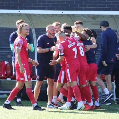 Scarborough celebrate their equaliser