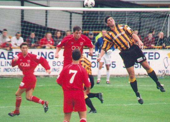 Murphy floats above the Scarborough defence