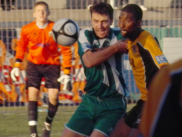 Danny Davidson keeps his eyes on the ball