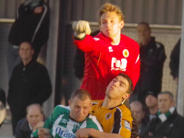 James McKeown punches clear