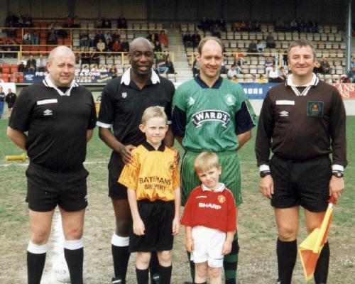 The match officials with Tex, Luke and Jake