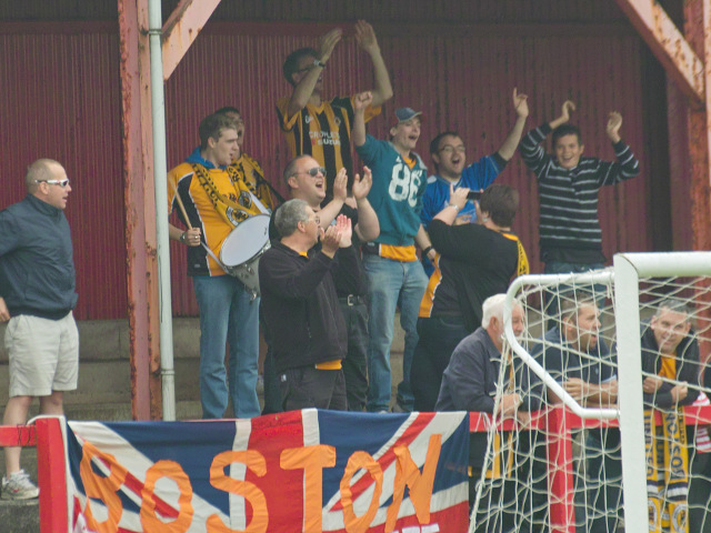 The Boston fans go wild