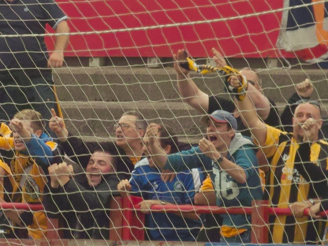 The Boston fans go wild