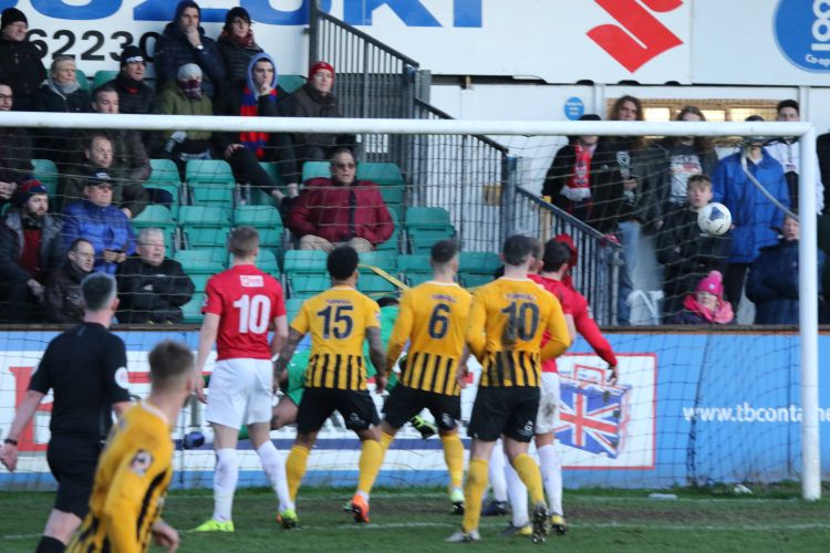 Andi Thanoj curls one in from the wing