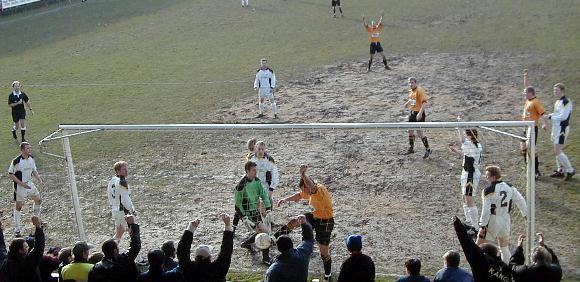 Hoyle scores in a mud bath at York Street